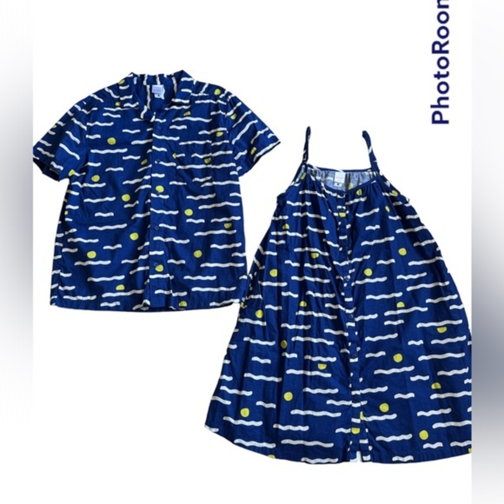 Hanna Andersson Blue and Yellow Women's Dress Set